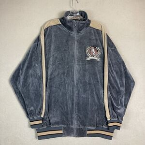 Playerz 69 Hoodie Mens Extra‎ Large Gray Full Zip Lined 90s Oversized Retro